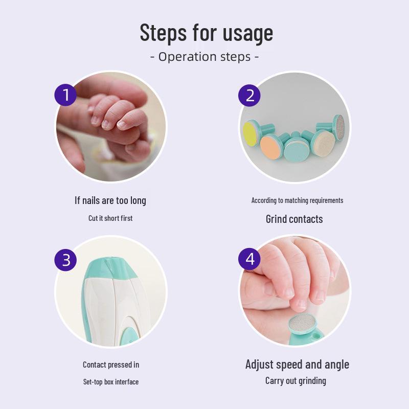Baby & Pet Electric Nail Trimmer - Safe Nail Grinder for Newborns and Small Pets