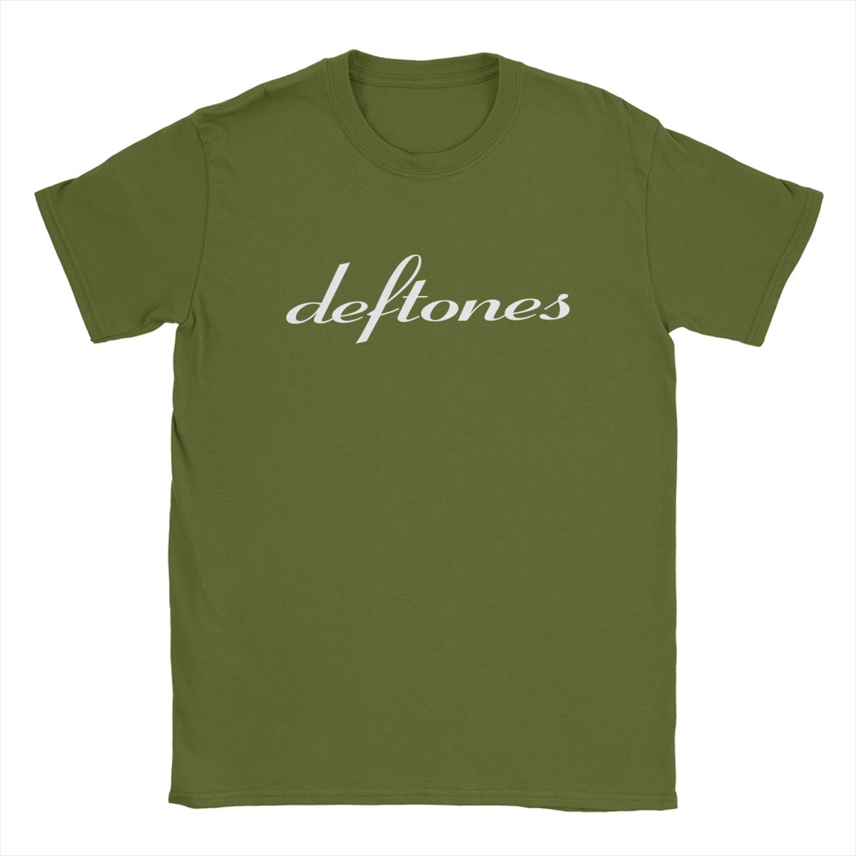 

Deftones White Logo T-Shirts for Men Harajuku Gothic Japanese Vintage Cotton Tee Round Neck Short Sleeve T Shirts Plus Size S