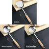 Stainless Steel Cooking Spatula Set With Wooden Handles For Home Kitchen