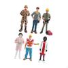 6 Pieces Professional Character Models Figures Diorama People Decoration Desktop Ornament Role