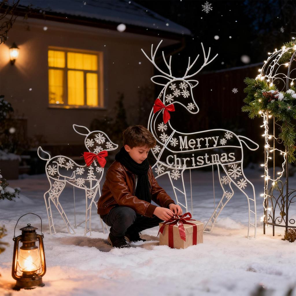 Christmas Reindeer Outdoor Decor Porch Seasonal Decor Holiday Garden Decoration For Homeowners Party Planners Neighborhood Front