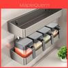 Modern Kitchen Wall Mount Spice Rack With Stainless Steel Shelves For Home Use