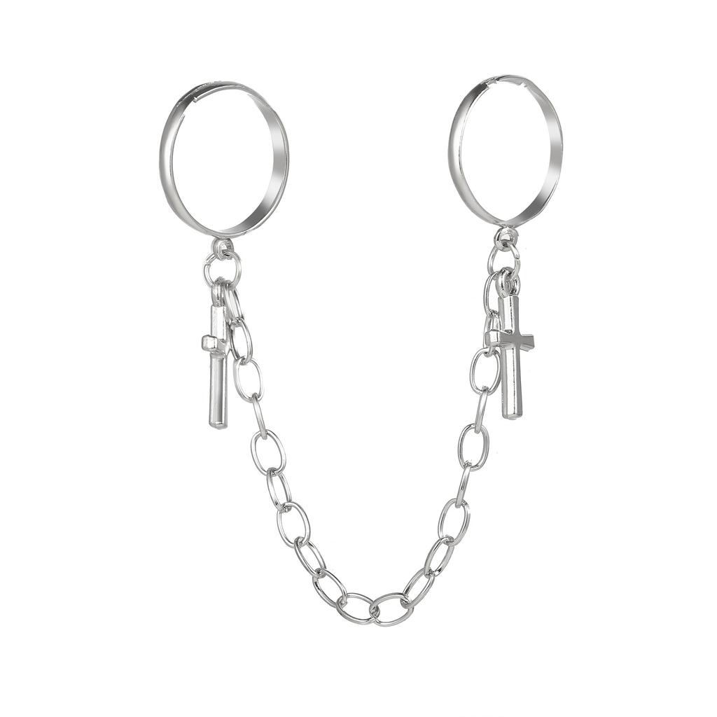 Accessori per gioielli vintage vuoti liquidi da donna con pietra preziosa irregolare estetica ragazza cava pietra rossa