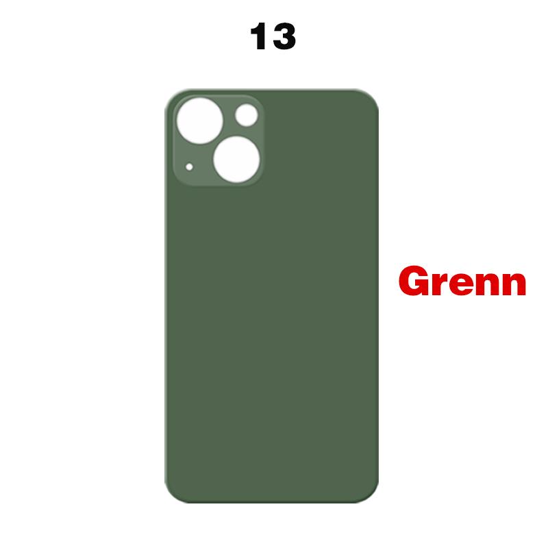 For iPhone 13 Mini Pro Max Big Camera Hole Phone Back Glass Battery Cover Rear Glass Panel Housing Chassis Add 3M Adhesive
