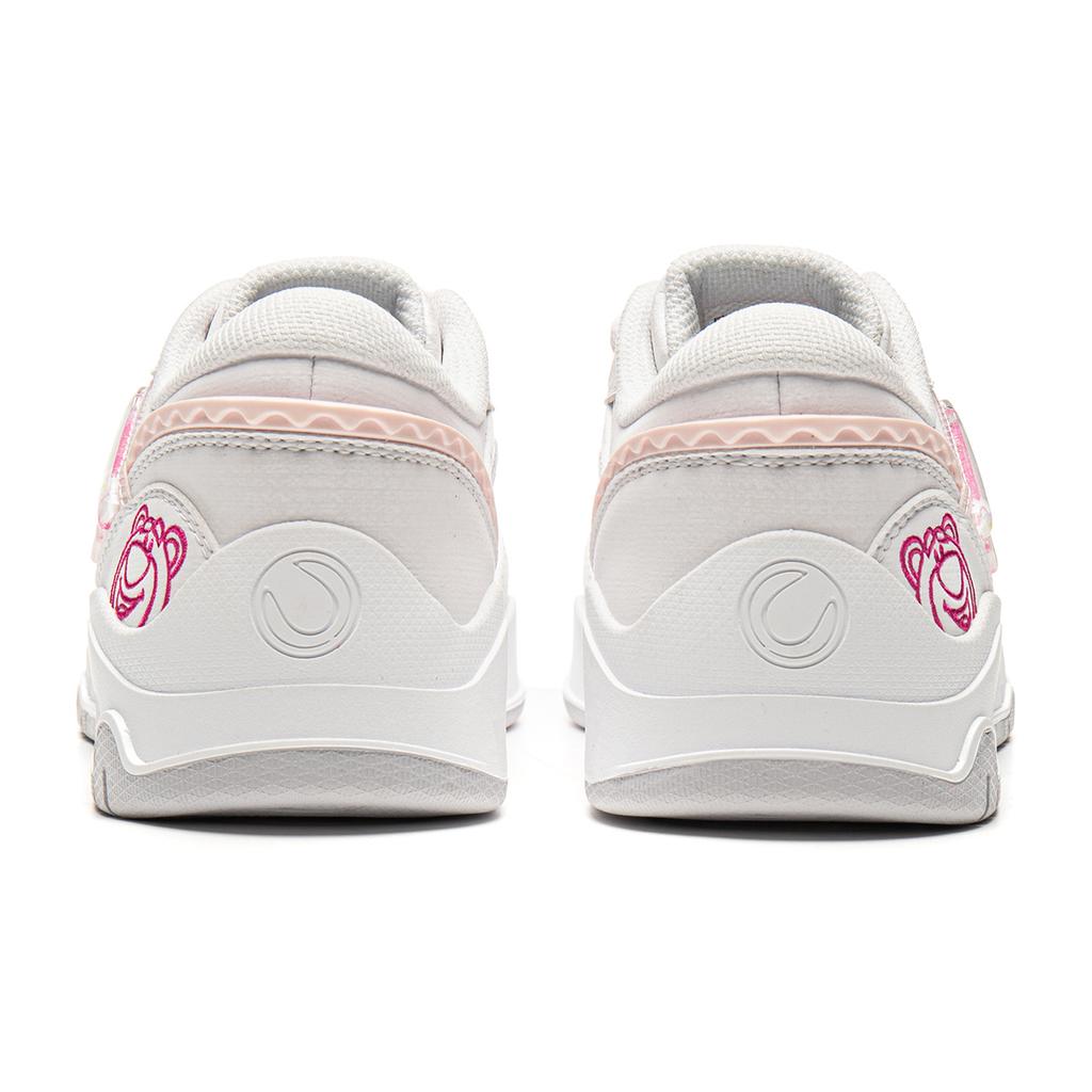 New Disney x LiNing Moon White 3 Cushioned Wear Resistant Lightweight Low Top Skateboard Shoes Women's Standard White AGCV186-1