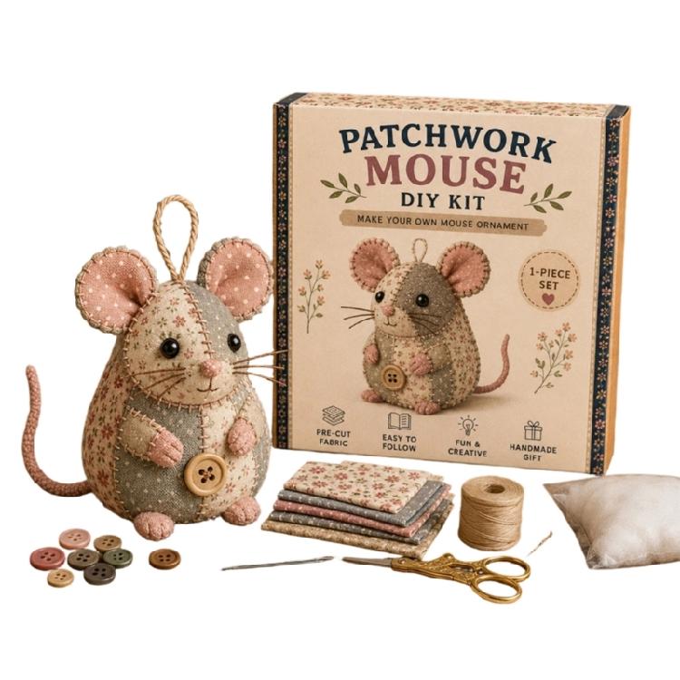 Handmade Animal Sewing Craft Kits with Precuts Fabric and Stuffing DIY Patchwork Animal Kits Plush Animal DIY Set Home Decors