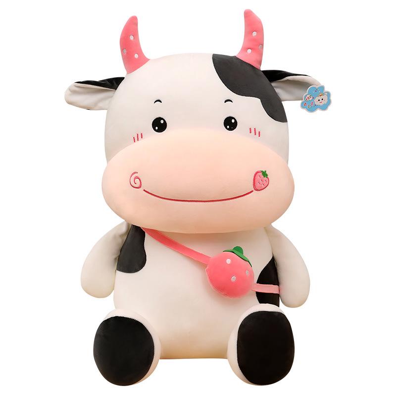 Fruit Cow Plush Backpack Toy Pillow - Stuffed Animal Ragdoll Gift for Girls' Birthdays