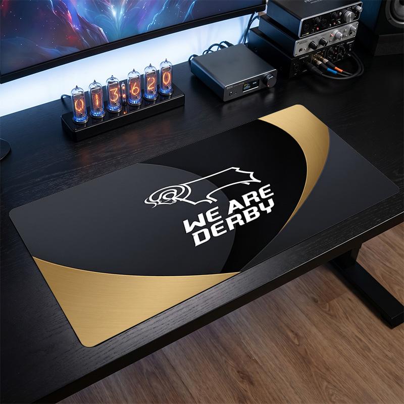 Derby County Fußball Druck Großes Mauspadd, Anti-Rutsch Erweitertes Gaming Schreibtischmatte für Büro Zuhause