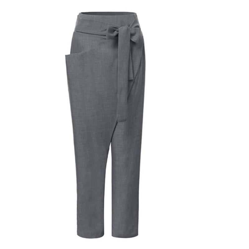Women's clothing popular irregular lace-up nine-point pants casual pants women