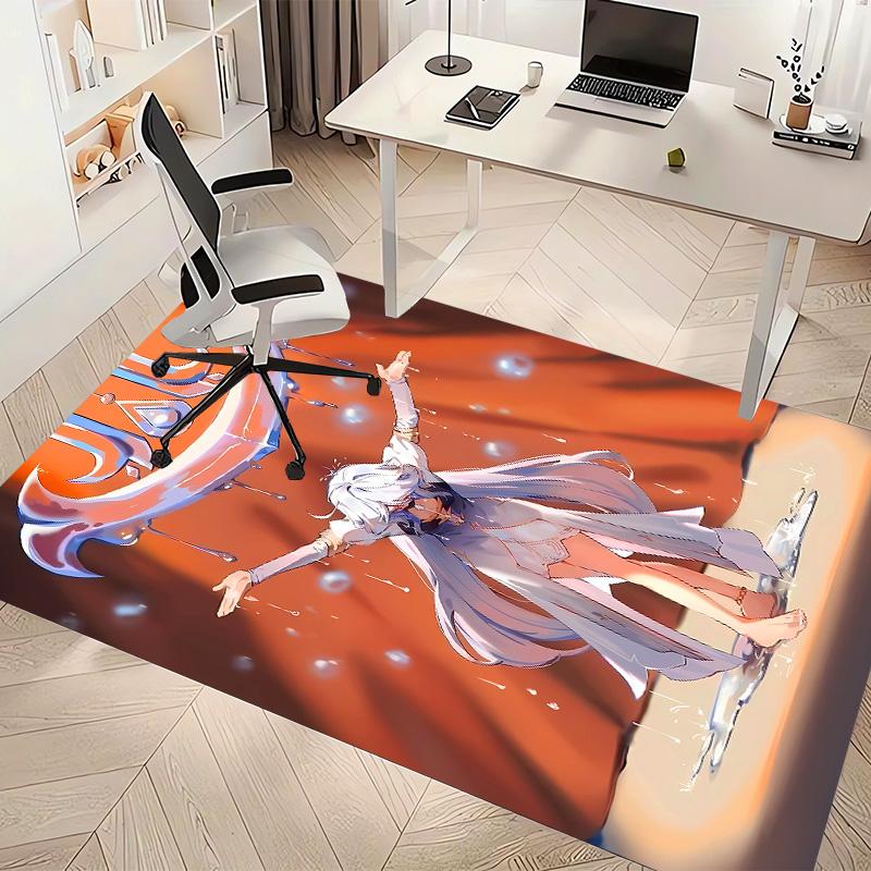 Genshin Impact characters6 Printed Absorbent Washable Carpet, Non-Slip Bathroom Mats, Kitchen Rugs, Yoga Mat,Living Room Entrance, Camping Picnic Rugs