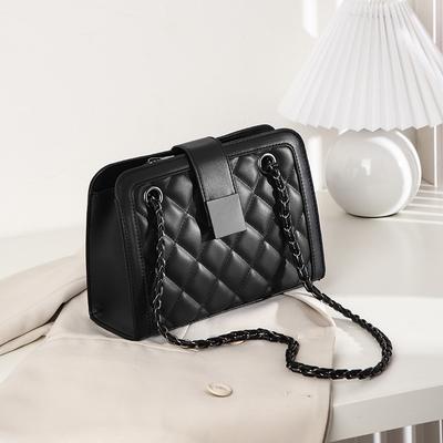 New Trendy and Popular Versatile Diamond Chain Women's Shoulder Bag Large Capacity Minimalist Messenger Small Square Bag Women's Bag