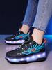 Original head manufacturer four-wheel runaway shoes for boys, students, pulleys with brakes, flight shoes, fashion hidden skates for girls