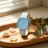 Square Student Watch Minimalist Analog Quartz Watch Faux Leather Band Simple Wristwatch for Teens Boys Girls