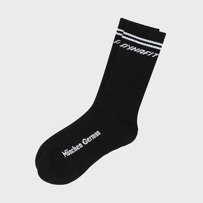 Basic Striped Crew Socks_Black YUA26S07Z1