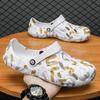 Fashion Summer New Surf Wading Slippers Men's Large Size EVA Soft Bottom Hole Shoes Outdoor Non-slip Beach Sandals Fishing Shoes Clogs