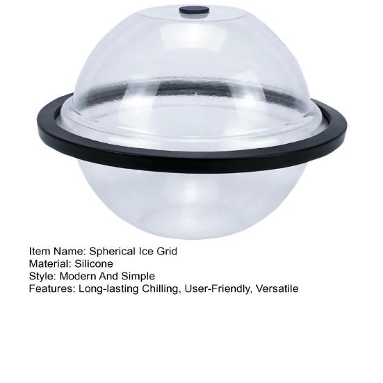 Large Spherical Ice Cube Molds Flexible Silicone Ice Sphere Maker 7.44 Inches Ice Ball Trays for Ice Buckets Camping And Baking