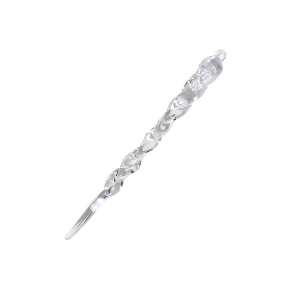 Sparkling Crystal Icicle Clear Glass Christmas Tree Ornaments Xmas Hanging Decorations Holiday Party New Year Festive Home Decor