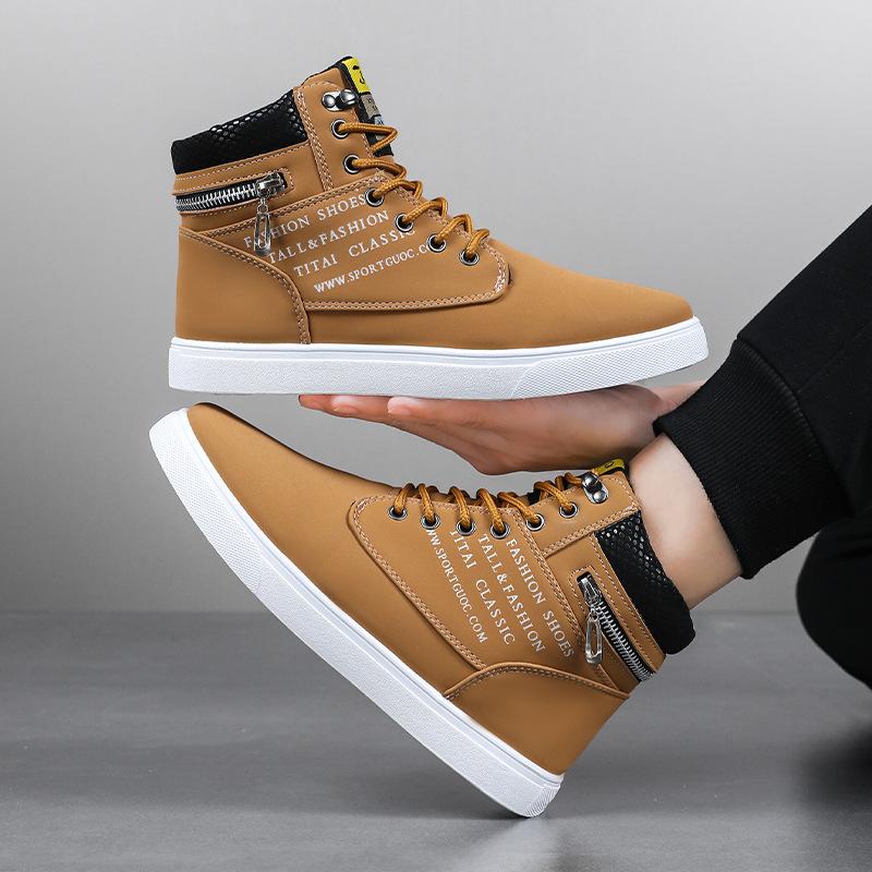 Stivaletti da uomo di marca Designer Scarpe comode in tela per uomo Scarpe con plateau antiscivolo Scarpe da ginnastica leggere Tenis Masculino
