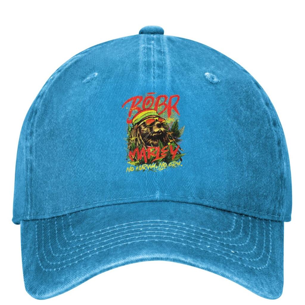 Bobr Marley No Kurwa No Cry Kurwa Bober Beaver Boberek Baseball Cap Street Hip Hop Hats Unisex Hippie Sun-Proof Baseball Caps