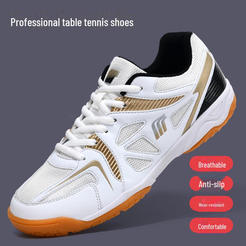 Prodyšné síťované protiskluzové boty na stolní tenis pro venkovní trénink - unisex tenisky odolné proti oděru