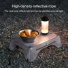 1 Stück/1 Satz Outdoor Faltbares Tablettgestell Schwerlast Druckknopf Lebensmittelqualität PP Camping Picknick Rucksackreisen Zusammenklappbarer Tabletttisch mit Reflektorband