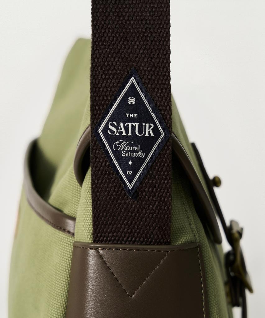 Borsa a tracolla in tela Satur Classic Kaki