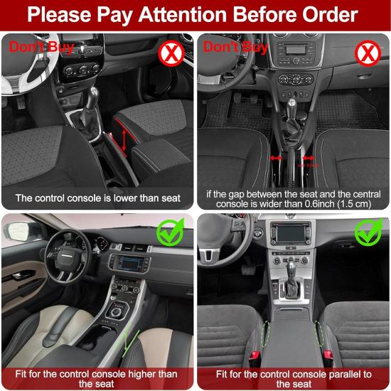 MORDEN MS 2 Pack Car Seat Gap Filler Organizer, Automotive Front Seat Storage With Cup Holder, Auto Console Side Extra Storage Boxes - Passenger &