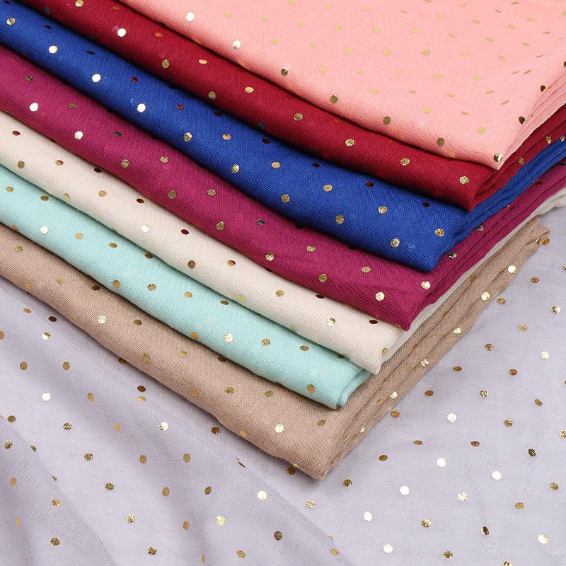 Women Plain Lurex Glitter Loop Dot Viscose Scarf Ladies Shimmer Shawls and Wraps Pashmina Stole Muslim Hijab Sjaal 180*70Cm