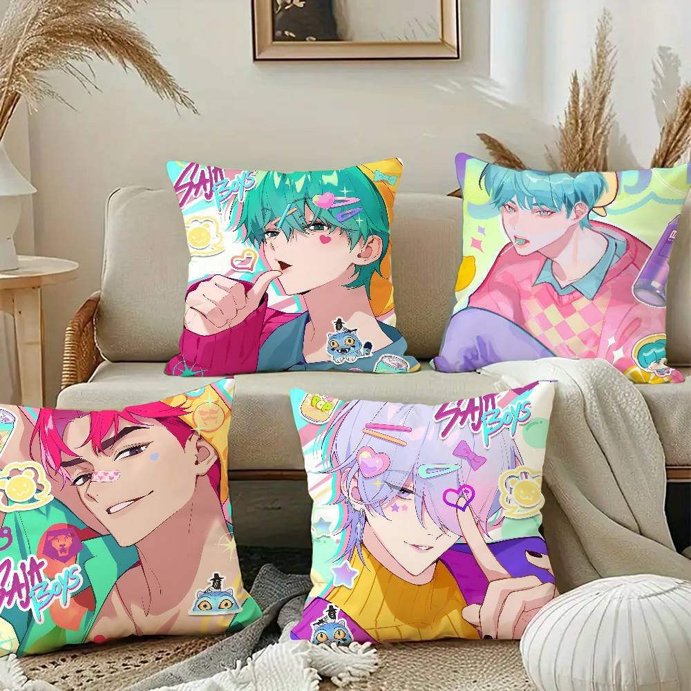 Kpop Demon Hunters Pillow Case Square Pillow Bedroom Sofa Leisure Comfort Cushion Car Home Decoration