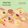 Disposable Transparent Round Soup Bowls with Lids