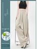 Women's High Waist Cotton Linen Wide Leg Pants - Plus Size, Casual Slimming, Spring/Summer