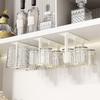 6 Hooks Under Cabinet Cup Rack Plastic Wine Glass Hanging Rack Wine Glass Rack  Home Bar Counter