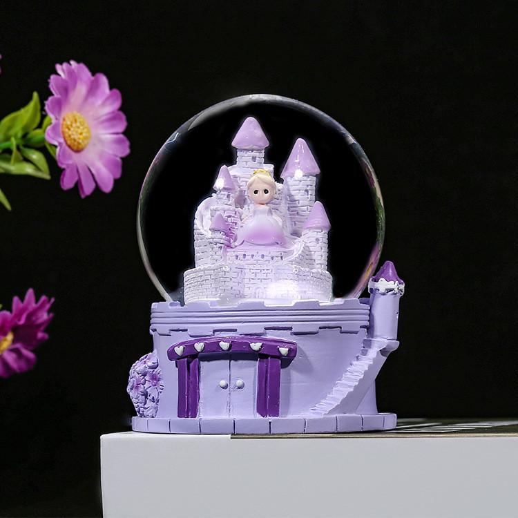 Cute Cartoon Cute Rabbit Sparkling Mini Crystal Ball Night Light Cell Button