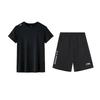 Plain Logo Simple Versatile Comfortable Quick-Dry Crew Neck Pullover Short Sleeve T-Shirt Casual Sports Suit Unisex Tops ATSV597-2+YKSV149-1