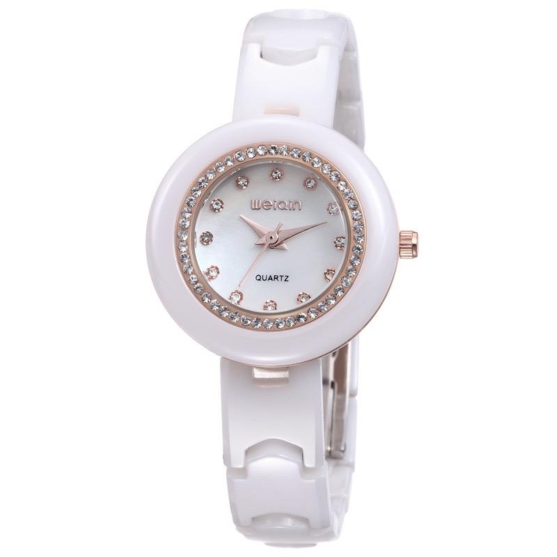 Luxury Crystal Diamond Watches Women Fashion Waterproof Quartz Ladies Casual Watch Ceramics Strap Women Watch Girl's Gift