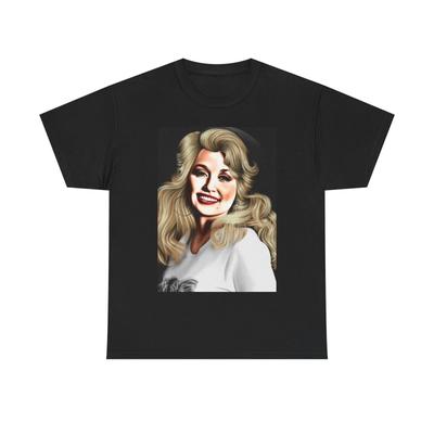 Tričko Dolly Parton Retro Královna Country Hudby Nashville Unisex Těžké Bavlněné Tričko