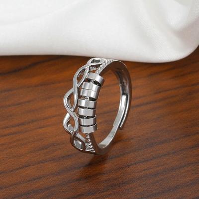 High Quality 2026 Smart Ring Rotatable Ring, Fashionable Multi-layer Cross Decompression Anxiety Ring Open Ring