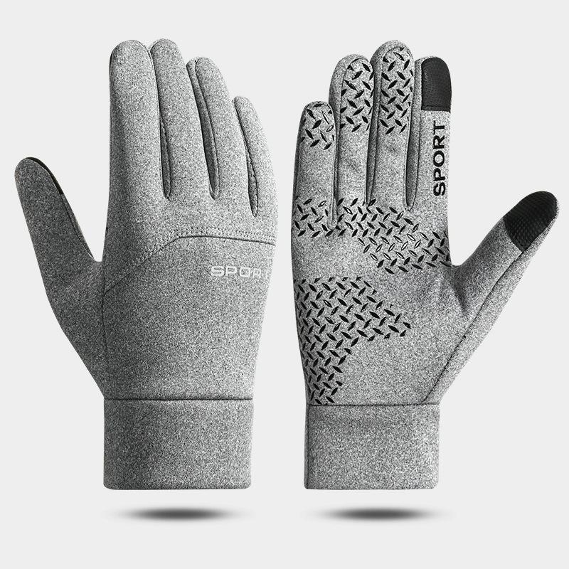 Cycling Gloves Men's Winter Warm Outdoor Driving Electric Vehicles Cold-proof Velvet Touch Screen Windproof Waterproof Sports Gloves
