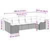 Garden Sofa Set with Storage 7 pcs Black and White Poly Rattan