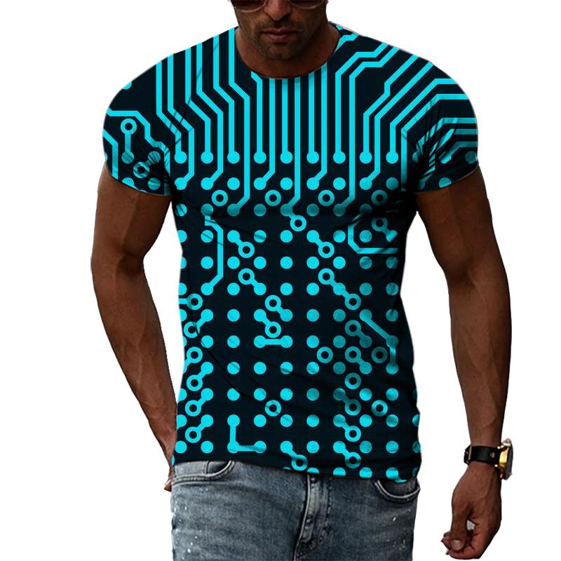 Summer Creative 3D Printed Short Sleeved T-shirt Fashionable Comfortable Soft Breathable Large Loose Mans T-shirt