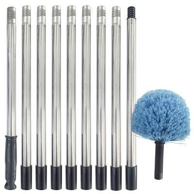 Socpuro Cleaning Brush Gutter Cleaning Gutter Cleaning Diameter 22mm Cleaning Tool Stainless Steel Combined Pole Hard Brush Spider Web Cleaning Wall