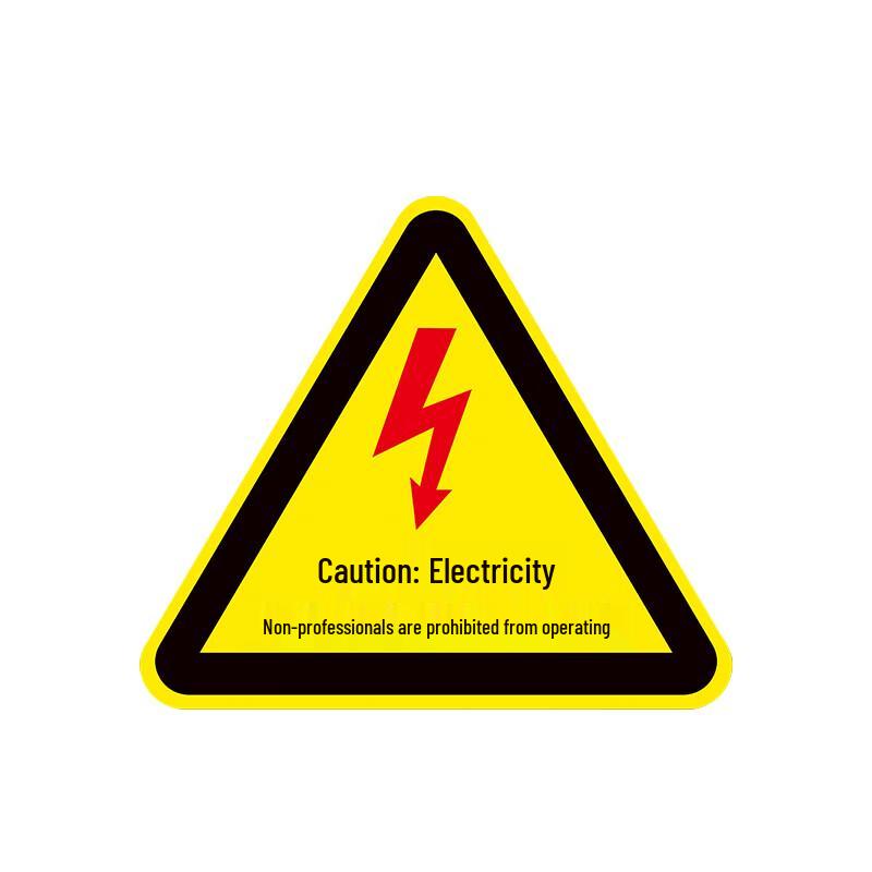 Triangular Electric Shock Warning Safety Label 10 Sheets