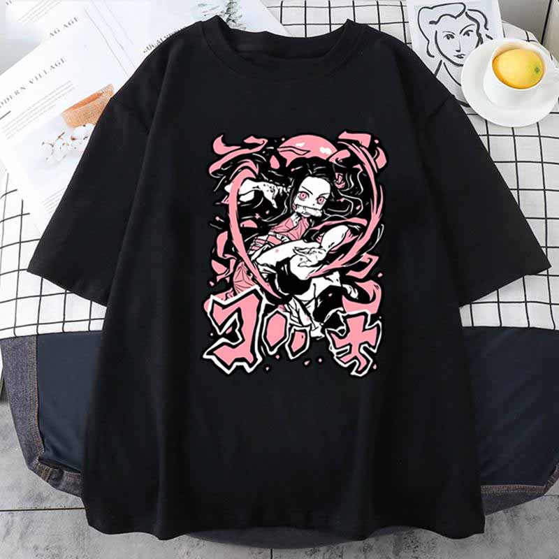 

Модная футболка в стиле аниме «Demon Slayer Tanjirou Kamado», мужская футболка Kawaii Kimetsu No Yaiba Nezuko, футболка с рисунком манга Rengoku M