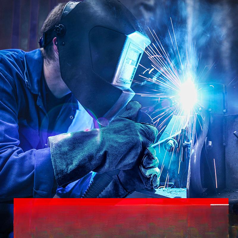 Verbrühschutzhandschuhe Zibo Grillhandschuhe Camping Rindsleder Flammenhemmend Hitzebeständig Lang Backofenhandschuhe