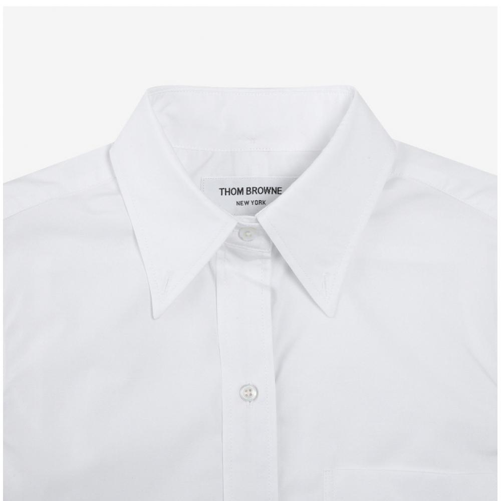 Tom Brown Fll005e 03113 100 Hidden Stripe Grosgrain Classic Poplin Women Shirt