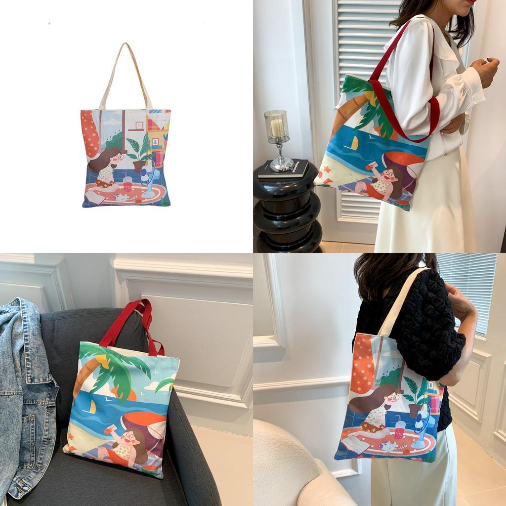 Adorable Large Capacity Women's Tote Bag Cute Cartoon Design For Everyday Use