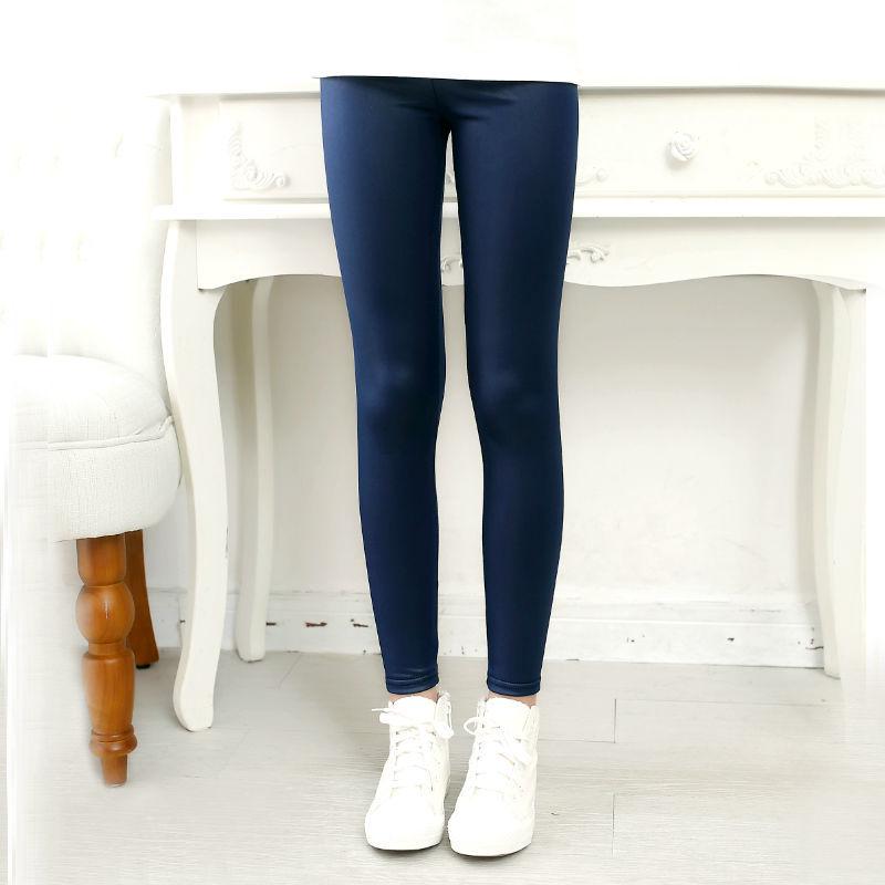Autumn Winter Girls Leather Pants Thick Velvet PU Leather Children's Leggings Kids Pencil Pants Infant Warm Trousers EMA