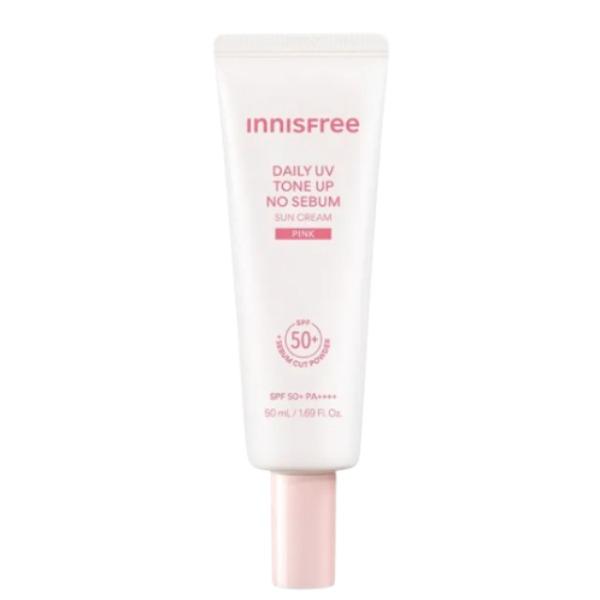 Innisfree Daily UV Tone-Up No-Sebum Sunscreen SPF50+ PA++++ 50ml Pink Tone-Up & Oil Control