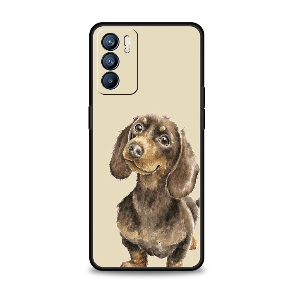 

Dachshund Sausage Dog Phone Case For Oppo Reno8 Reno7 Reno6 Pro A54 5G Find X6 X5 A53 A52 A9 A15 A95 A17 A16 A74 A57 A31 Cover Oppo A74