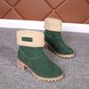 New Large-size Women's Boots, Medium Tube, Two Warm Boots, Comfortable Two Cotton Lint Suede Boots, Snow Boots.